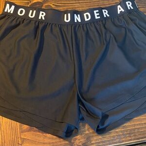 Under Armour Black Athletic Shorts Size 2X Loose Fit Elastic Waist